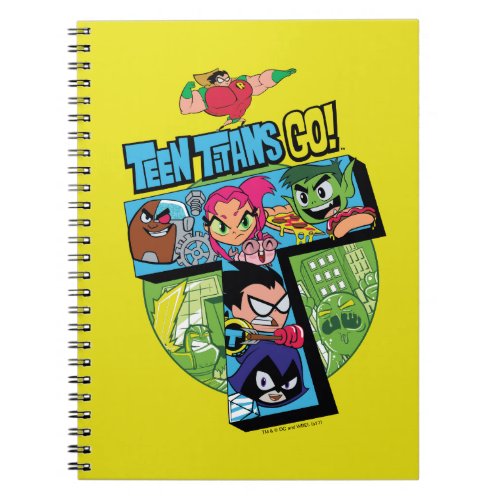 Teen Titans Go  Titans Tower Collage Notebook