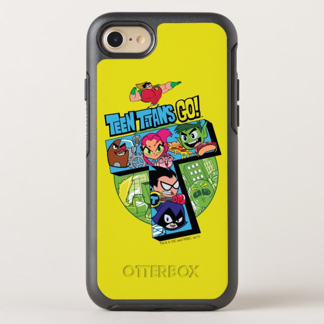 Teen Titans Go! | Titans Tower Collage Otterbox iPhone Case (Back)