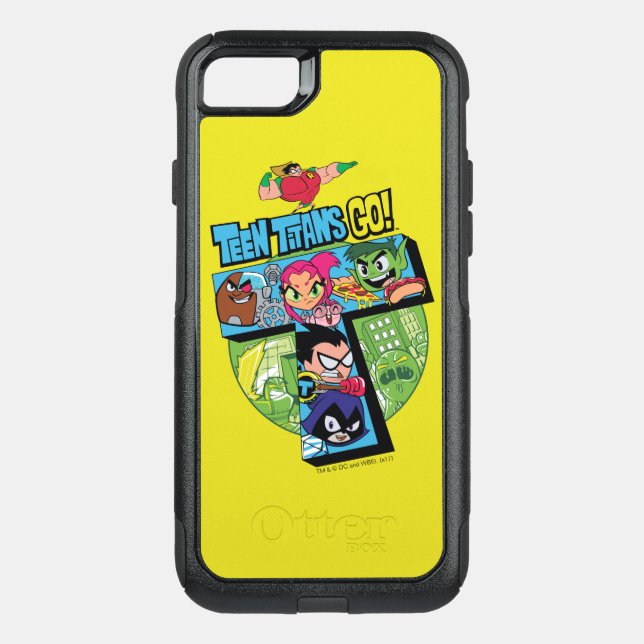 Teen Titans Go! | Titans Tower Collage Otterbox iPhone Case (Back)