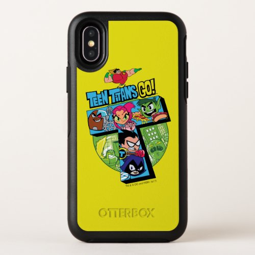 Teen Titans Go  Titans Tower Collage OtterBox Symmetry iPhone X Case
