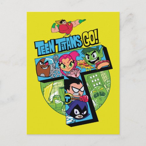 Teen Titans Go  Titans Tower Collage Postcard