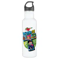 Teen Titans Go! Beast Boy Truth Justice Burrito Water Bottle