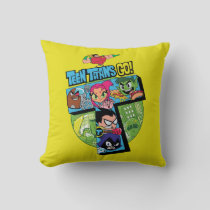 Teen Titans Go! | Titans Tower Collage Throw Pillow