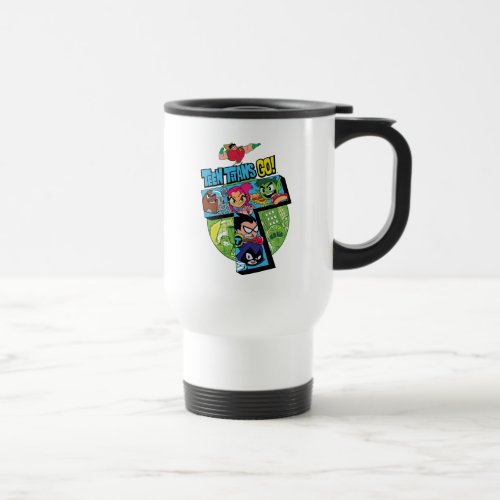 Teen Titans Go  Titans Tower Collage Travel Mug