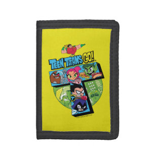 Teen Titans Go! Titans Tower Collage Tri-fold Wallet