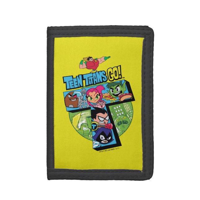Teen Titans Go! | Titans Tower Collage Trifold Wallet (Front Vertical)