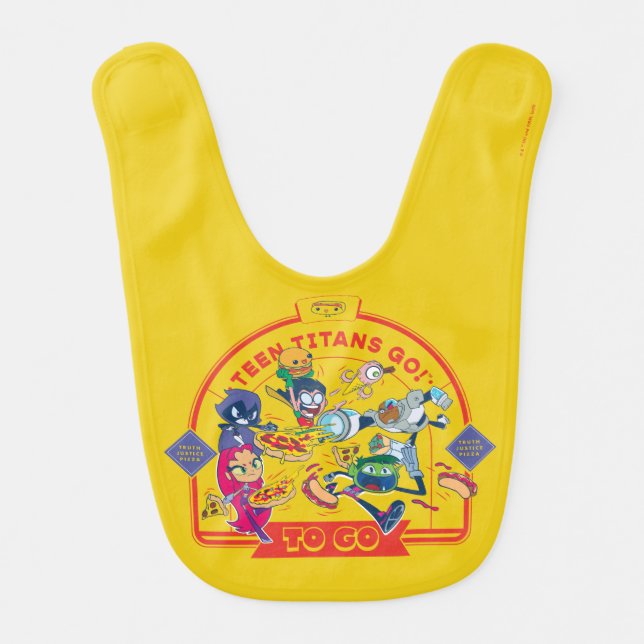 Teen Titans Go! To Go Baby Bib (Front)