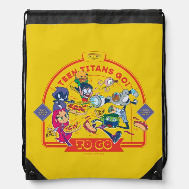 Teen Titans Go! To Go Drawstring Bag (Front)