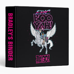 Teen Titans Go! Warrior Cyborg Riding Pegasus Binder