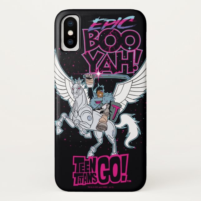Teen Titans Go! | Warrior Cyborg Riding Pegasus Case-Mate iPhone Case (Back)