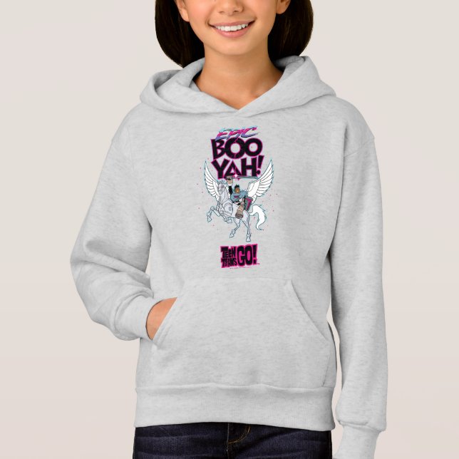 Teen Titans Go! | Warrior Cyborg Riding Pegasus Hoodie (Front)