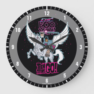 Teen Titans Go! Warrior Cyborg Riding Pegasus Large Clock