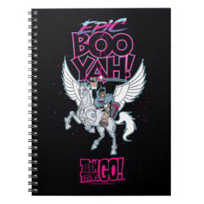 Teen Titans Go! | Warrior Cyborg Riding Pegasus Notebook