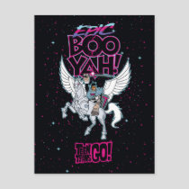 Teen Titans Go! | Warrior Cyborg Riding Pegasus Postcard