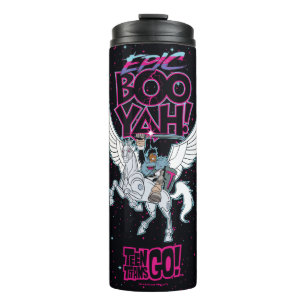 Teen Titans Go! Warrior Cyborg Riding Pegasus Thermal Tumbler