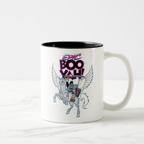 Teen Titans Go  Warrior Cyborg Riding Pegasus Two_Tone Coffee Mug