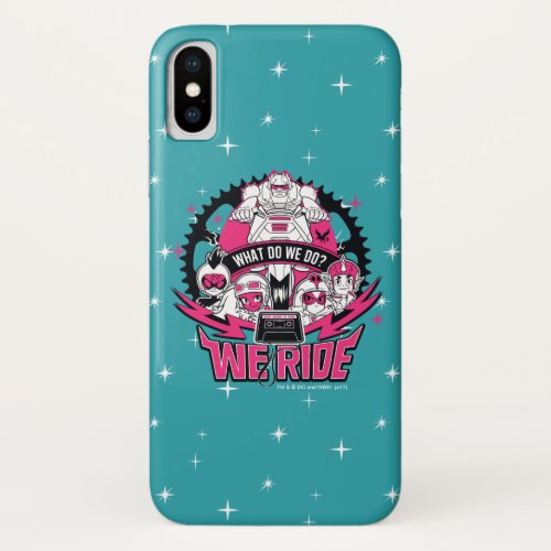 Teen Titans Go  We Ride Retro Moto Graphic iPhone X Case