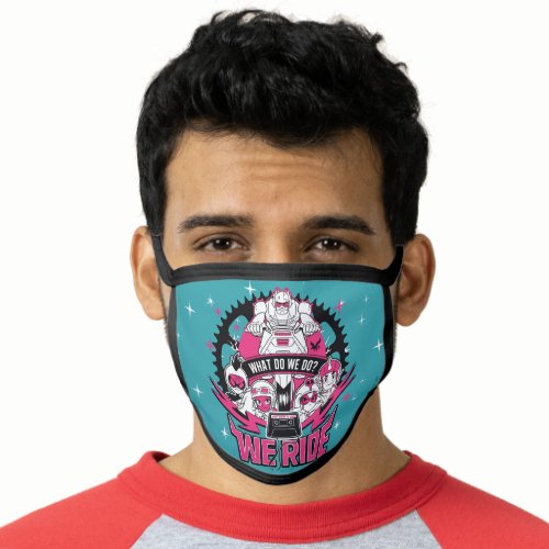 Teen Titans Go  We Ride Retro Moto Graphic Face Mask