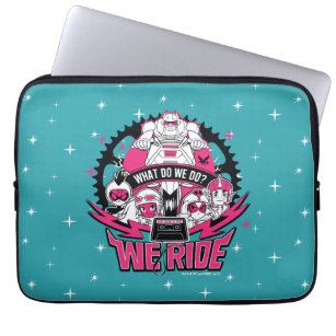 Teen Titans Go!   "We Ride" Retro Moto Graphic Laptop Sleeve