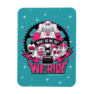 Teen Titans Go! "We Ride" Retro Moto Graphic Magnet