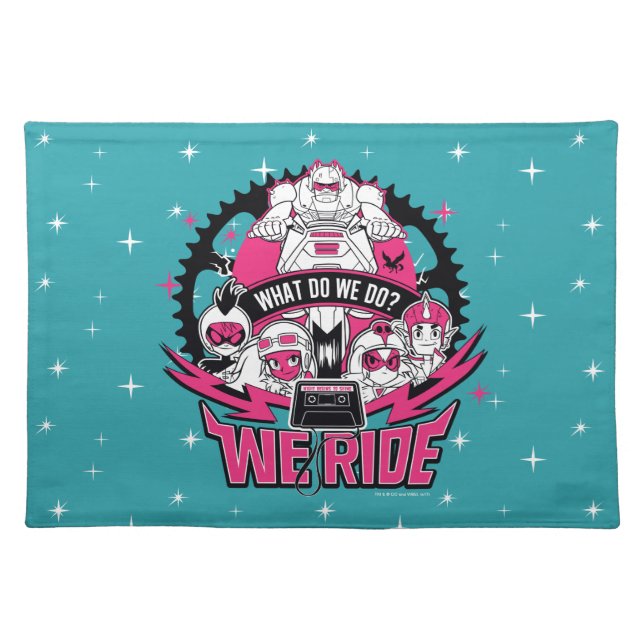 Teen Titans Go! | "We Ride" Retro Moto Graphic Placemat (Front)