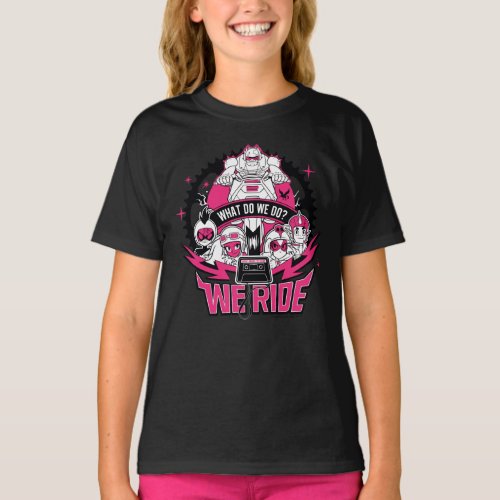 Teen Titans Go  We Ride Retro Moto Graphic T_Shirt
