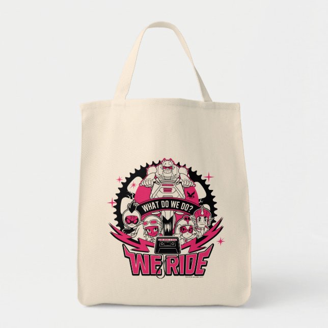 Teen Titans Go! | "We Ride" Retro Moto Graphic Tote Bag (Front)
