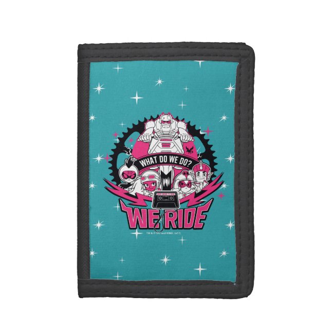 Teen Titans Go! | "We Ride" Retro Moto Graphic Trifold Wallet (Front Vertical)