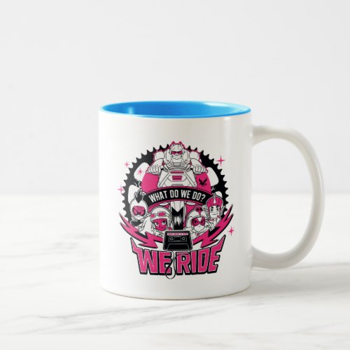 Teen Titans Go  We Ride Retro Moto Graphic Two_Tone Coffee Mug
