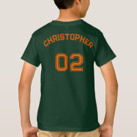 Teen Toddler Boy Girl Name Jersey Number Green