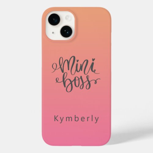 Teen Tween Girl Stylish Monogram Name Cute Pink   Case_Mate iPhone 14 Case