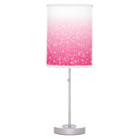 Teen Tween Girls Sparkly Pink Glitter Ombre Desk Lamp