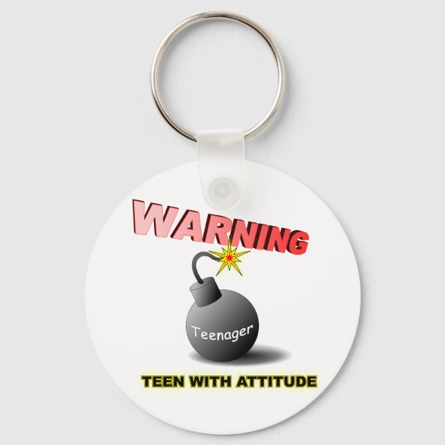 Teen with attitude keychain (Front)