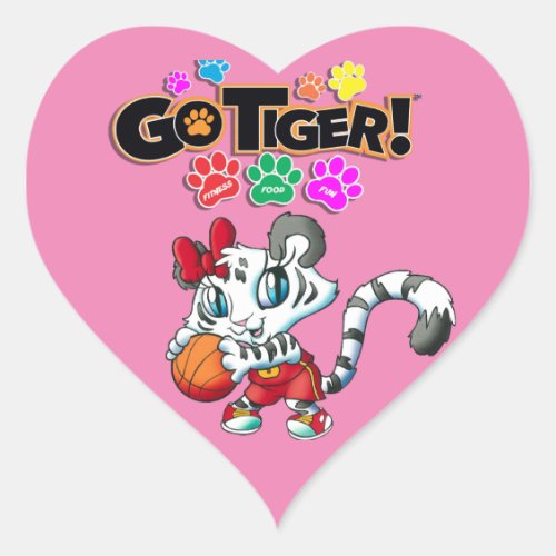 Teena Heart Stickers Basketball