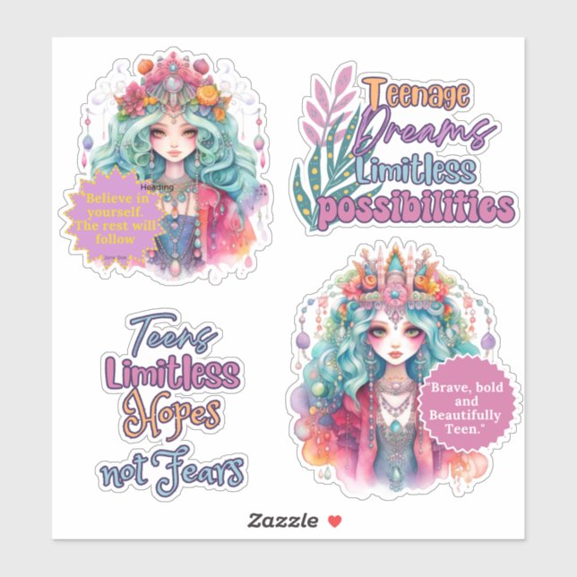 Teenage Dreams Custom-Cut Vinyl Sticker (Sheet)