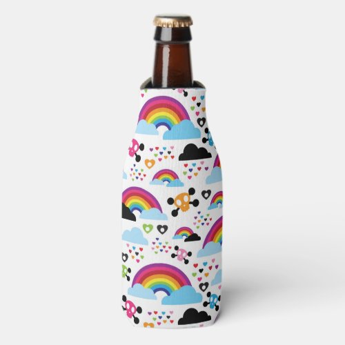Teenage emo rainbow skull background bottle cooler