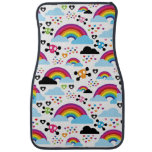 Teenage emo rainbow skull background car mat