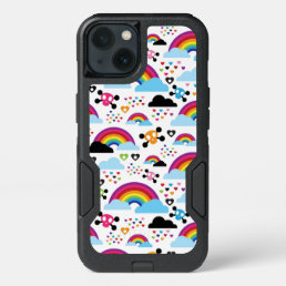 Teenage emo rainbow skull background iPhone 13 case