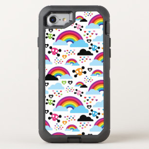 Teenage emo rainbow skull background OtterBox defender iPhone SE/8/7 case