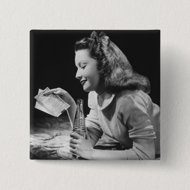 Teenage Girl Pinback Button (Front)