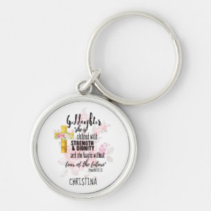 Teenage Goddaughter Gift Personalized Proverb Keychain