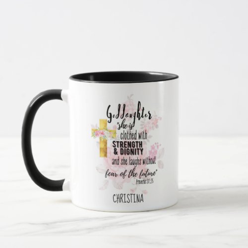 Teenage Goddaughter Gift Personalized Proverb Mug