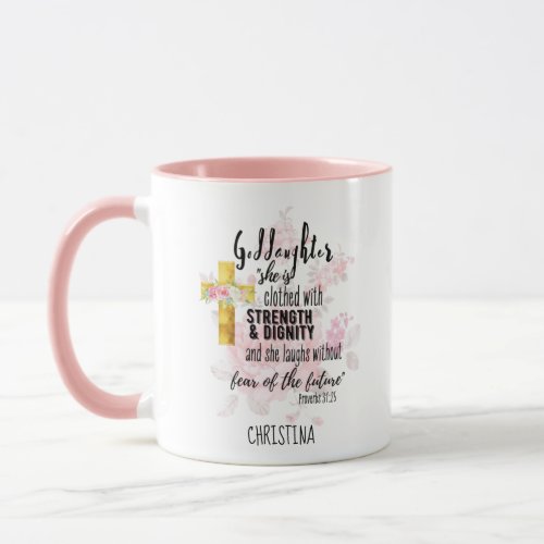 Teenage Goddaughter Gift Personalized Proverb Mug