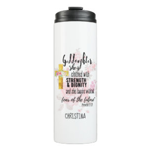 Teenage Goddaughter Gift Personalized Proverb Thermal Tumbler