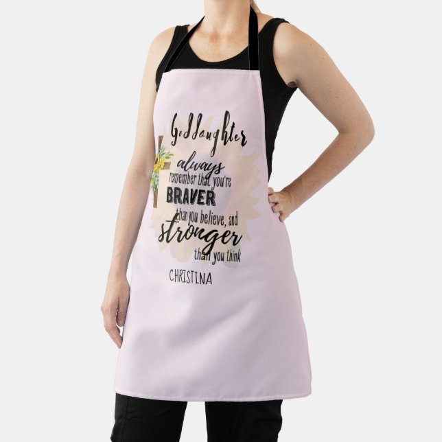Teenage GODDAUGHTER Motivational Quote Sunflowers  Apron (Insitu)
