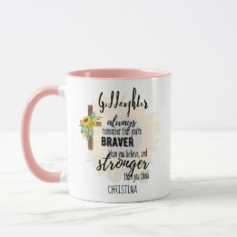 Teenage GODDAUGHTER Motivational Quote Sunflowers Mug