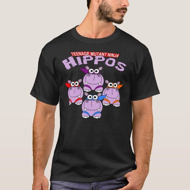 Teenage Mutant Ninja Hippos Classic T-Shirt (Front)