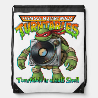 teenage mutant ninja turntable  drawstring bag