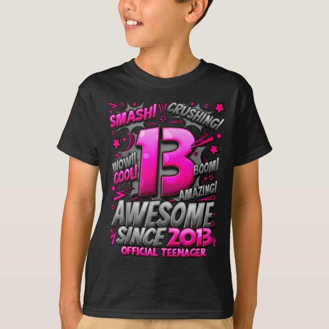 Teenager 13 Year Old Boys 13th Birthday Boy  T-Shirt (Front)