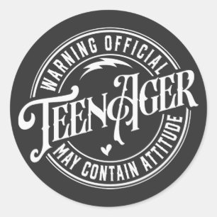 Teenager Birthday Classic Round Sticker